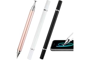 FCXQG Paquete de 3 Lapiz Tactil Universal Stylus Pen Lapiz Digital 2 En 1 Lápiz Tactil para Tablet Pen Tablet Compatible Las Tabletas Pantalla Táctil iPhone iPad Samsung Surface Huawei Etc