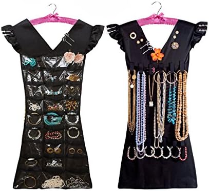 Hanging Jewellry Organizer Closet Storage Dual Sides Hanging Jewelry Non-woven OrganiSer Bag Jewellry Stand Jewellry Holder