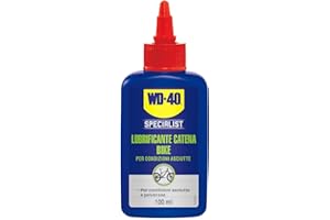 WD-40 SPECIALIST WD-40 - Specialist - Lubrificante Catena Bike - Per Condizioni Asciutte - Lubrifica, protegge dalla ruggine, riduce la frizione e l'usura della catena - Sistema contagocce - 100ml
