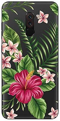 Novago Coque Compatible Xiaomi Pocophone F1 Coque Souple Transparente et Résistante Anti Choc avec Impression de qualité (1 Coque, Exotique)