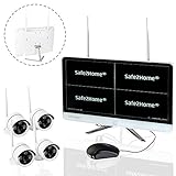 VIELFÄLTIG: NVR System mit 4x Full HD IP Cam - Nachtsicht - für innen und außen IP 65 - 500 GB Festplatte - Speicher jederzeit erweiterbar