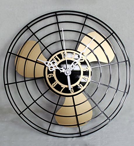 CAIJUN Background Wall Clock Chinese Retro Fan Mute Clock Table ( Color : B , Size : Diameter 30cm )