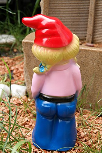 Gartenzwerg Mandy Pink Zwergenfrau aus bruchfestem PVC Zwerg Made in Germany Figur - 3