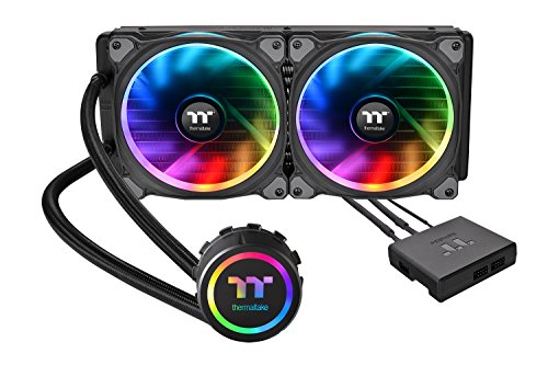 Thermaltake Floe Dual Riing RGB 280 TT Premium Edition PWM TR4 LGA2066 Ready AIO Liquid Cooling System CPU Cooler CL-W167-PL14SW-A