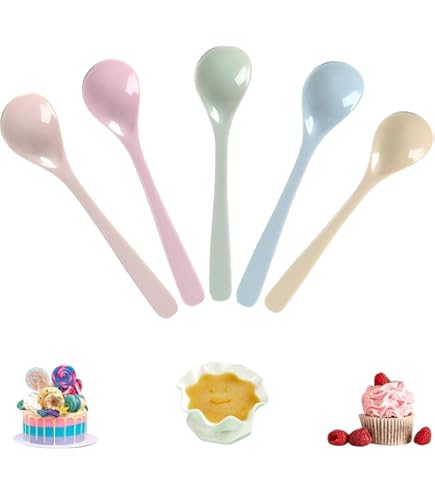 Eier lepeltjes plastic 6 stuks | De Peperbol