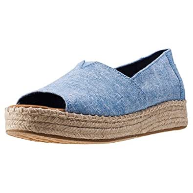 toms womens open toe platform alpargata