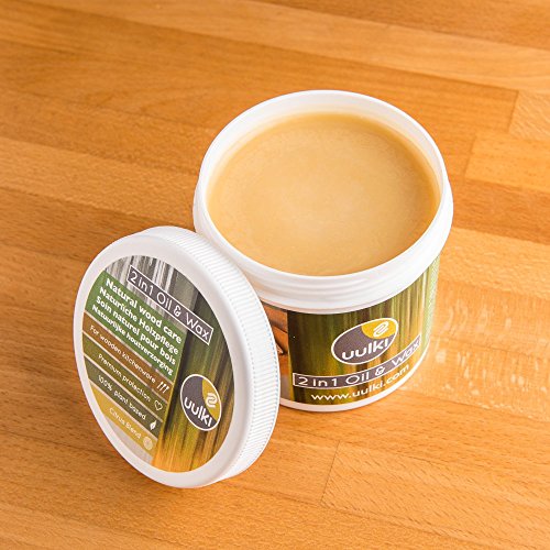 Uulki® Natürliche Holzpflege – 2 in 1 Holzwachs & Holzöl für Schneidebretter, Küchenhelfer, Küchenarbeitsplatten, Küchentische aus Holz und Bambus – Für Holz in der Küche Pflanzlich / Vegan – 250 ml - 8