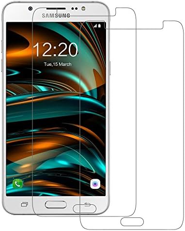Samsung Galaxy J7 2016 Glass Screen Protector, POOPHUNS 2 Pack Tempered Glass Screen Protector Samsung Galaxy J7 2016, 3D Touch Compatible, 9H Hardness, One-push installation, Bubble free