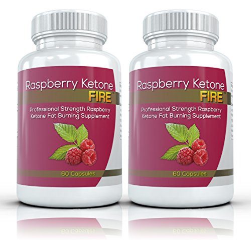 Raspberry Ketone FIRE (2 Bottles) - MAXIMUM Strength PURE Raspberry Ketones Fat Burning Formula. The New All-Natural Weight Loss Supplement. 250mg (60 Capsules per bottle)