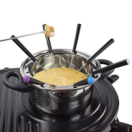 Syntrox Germany 4 in 1 Raclette-Grill-Fondue-Heißer Stein für 8 Personen - 3
