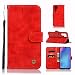 Produktbild Forhouse Huawei P30 Pro Hülle,Ledertasche Hülle, Premium PU Leder Schutzhülle Flip Magnet Brieftasche Kartenfach Schlanke stoßfest Schutzhülle für Huawei P30 Pro (Red)
