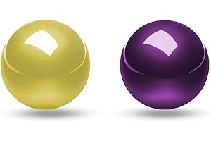 Perixx PERIPRO-303X2C Lot de 2 balles de Rechange pour trackball M570, M575, PERIMICE-517/520/717/720 et Autres Souris de trackball de 1,34 Pouces - Violet Brillant et Jaune