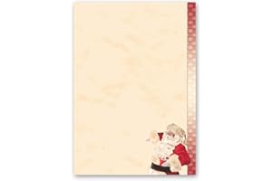 Papier à motif Noël SANTA CLAUS - MOTIF 50 feuilles DIN A5 - Paper-Media