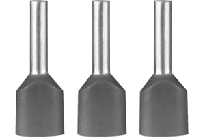 ERKO Capicorda doppi elettrici 100 pezzi Sezione del filo 0,75 mm2 Lunghezza 8 mm capicorda professionali in rame elettrozincato con isolamento in poliammide