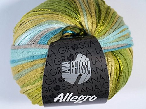 Lana Grossa Allegro 014 Mint/Petrol/Senf/Oliv/Dunkelgrau