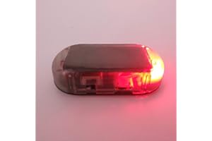 XUPHINX Car Alarm LED Light Solar Security Warning Dummy System Anti-theft Flash Blinking Lamp Red