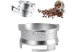 Kleemeiero Anneau de Dosage en Aluminium Anneau de Dosage à Expresso 54 MM Entonnoir de Dosage à Café Argent Accessoires de Café Expresso en Aluminium Métal Anneau Doseur de Café pour Maison Bureau