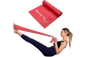 WEHERS Resistance Bands, Skin-Friendly Exercise Band 1.5 m Workout Resistance Bands for Women and Men, Ideal for Leg Stretch Training, Yoga, Pilates, Fitness, Rehab