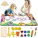 Produktbild MMTX Wasser Zeichnungs Matte, Große Magische Doodle Malmatte Malerei Leinwand Graffiti Pad Schreiben Scribble Board, Ideale Pädagogische Spielzeug für Kinder, Jungen und Mädchen(31,5 "X 23,6")