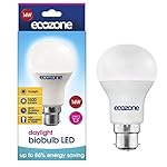Ecozone LED biobulb, Energy Saving, Daylight Bulb, Bayonet Cap B22, 14W Equivalent to 100W, 1500 Lumens, 6500K Daylight, Up To 86% Energy Saving, B22 Fitting, Up To 25,000 Hours Lifetime, Energy Class A+, Ideal for Hobbies, Crafts and Photography
