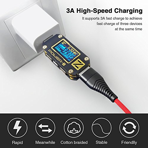 Multi C  ble de Chargeur  ZKAPOR 1 2M 3 en 1 Multiple USB C  ble de Chargement en Nylon Tress   avec Lightning Micro USB Type C Connecteur pour iPhone