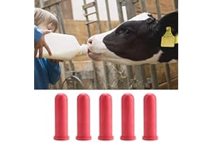 HEEPDD Calf Feeding Bottle Nipples, 10cm Soft Rubber Teats for Livestock Farm Animal Milk Feeding Supplies for Dairy Farms, Pet Care, Animal Husbandry, Veterinary Use