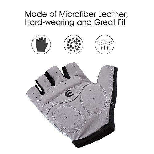 Enkeeo Fahrradhandschuhe Fitness-Handschuhe Reithandschuhe Radsporthandschuhe Trainingshandschuhe mit Adjustable Handgelenkstütze für Road Race, Mountainbike, Radsport, Reiten, Wandern, Bergsteigen, Camping und mehr Sports im Freien, Idea für Damen Herren Frauen Männer - 4