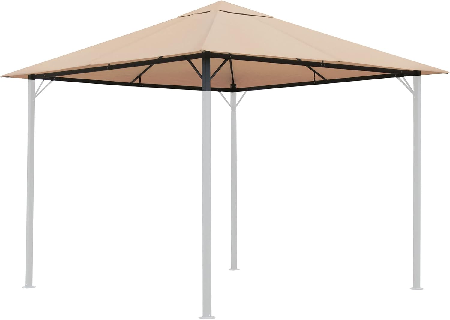QUICK STAR Techo de Repuesto para Gazebo de jardín 3x3m Beige