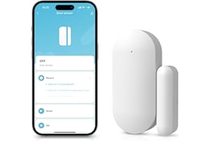 CLOUREE WiFi Détecteur de Porte magnétique de sécurité à Domicile Capteur de fenêtre sans Fil, Fonctionne avec l'application Tuya/Smart Life