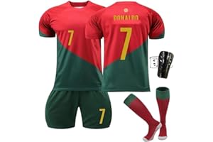 FTRGHNY Maillot de Foot Enfant et Adultes 2024 Al Nassr FC Maillot Foot Nouveaux Maillots #7 Home/Away Soccer Jersey, Ensemble Football Homme Garçon Vêtement Sport Tshirt Shorts Chaussette Genouillère Set