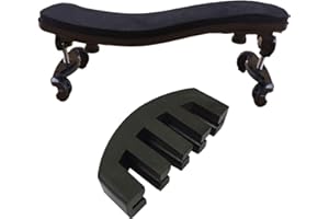 Ginddy Professional Violin Shoulder Rest, 4/4 & 3/4 with Silencer Adjustable Ergonomic Design Non-Slip Rubber Feet & Foldable Structure for Classical Practice & Performances