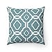Produktbild 43 x 43 cm Geometrische Vierpass-Design Marokkanische Fliesen Kissen – Kissenbezug, 100 % Polyester, blaugrün, 43 x 43 cm