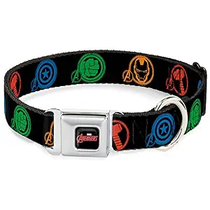 Buckle-Down DC-WAV021-L AVD Marvel Avengers Dog Collar, Large/15-26
