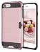 Produktbild iPhone 8 Hülle, iPhone 7 Hülle, Coolden® Premium Handyhülle mit Kartenfach Silikon TPU + Hard PC Bumper Doppelschichter Schutz Handytasche für Apple iPhone 7/8 (Rosegold)