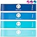 Produktbild Belus Widerstandsband Set, 4er Set Tasche - Set aus 4 Bändern als Resistance Band, Fitnessband, Gymnastikband Für Sport, Fitness, Reha - Plus Video Download und EBook - Farbe Blau