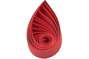 ODETOJOY Paper Quilling Strips Set, Quilling Papers 5mm Red Paper Strips 120 Pieces 54cm Length Red