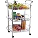 Produktbild 5 m-vu5u-khvh 3 und 4 Etagen chrom Karotten Gemüse Küche Trolley Oval Storage Rack Cart Ständer (3 Etagen), silber