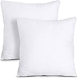 Utopia Bedding Set di 2 Cuscini, 45 x 45 cm Imbottitura per Cuscini, Cuscini Divano, Cuscino Interno (Bianco)
