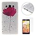 Produktbild CaseHome Samsung Galaxy A5 2015 Version/A500FU TPU Silikongel Hülle Prämie Weich Ultra Dünnen TPU Abdeckung Stoßstange Gummi Mode Schönheit Muster Gedruckt Entwurf (Mit Frei Schirm-Schutz) Stoßfest Haut Schale Schutz Perfekte Passform für Samsung Galaxy A5 2015 Version/A500FU-Pinke Blume