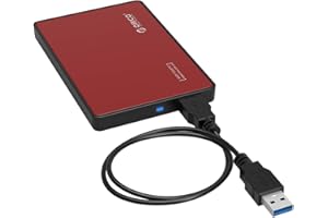 ORICO 2.5 Inch External Hard Drive Enclosure - USB 3.0 to SATA III SSD HDD Caddy Reader with UASP - Support Auto Sleep on Laptop PC PS4 Xbox and Mac (Red Case)
