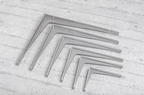 GedoTec® Schwerlastkonsole Winkel-Konsole Sparta aus Aluminium | 500 x 450 x 47 mm | Schwerlastträger Tragkraft 400 kg | Regalträger Alu natur | Markenqualität für Ihren Wohnbereich - 5