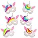 Produktbild German-Trendseller 3 x Einhorn Party - Masken  NEU  Schaumstoff Masken  Regenbogen  Kindergeburtstag  Mitgebsel  3 Masken