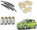 Auto Pearl Premium Quality Car Accessories Combo of Car Rain Wind Door Visor Side Window Deflector. & Car Tyre Air Alert Valve Cap Set of 4 Pcs. & Premium Quality Car Auto Window Side Chipkoo Sunshade Curtains Beige Set of 5 Pcs. For Chevrolet Beat Type-2 RS.1813.00