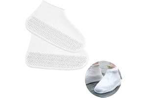 Amindz 1 Pares Cubrezapatos Impermeables,Silicona Cubrezapatos de Lluvia,Funda de Zapato Reutilizable,Cubierta del Zapato Impermeable para Lluvia,Nieve,Barro Salpicado