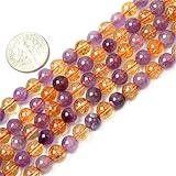  Sweet & Happy Girl\'s store 6mm Edelstein Amethyst Citrin Perlen Strang 15 Zoll Schmuckherstellung Perlen