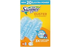 Swiffer Złap i zatrzymuje Duster, perfumy Febreze, Miotełka do usuwania kurzu, 9 akumulatorów, łapie i zatrzymuje kurz