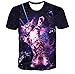 Produktbild Angebote, Deals,Herren T-Shirt Ronamick Lustige Jungen Männer 3D Print Kurzarm Kitty Sky T-Shirts Sommer Modisch (Schwarz, XXL)