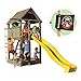 Produktbild Spielturm Piratenfestung aus Kantholz 9x9 mit Kletterwand und Rutsche von Gartenpirat®