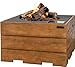 Produktbild HAPPY COCOONING Feuertisch Piazza Teak Gartenkamin mit Gas, Farbe:Anthrazit/Grau