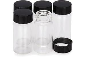 Labasics Sample Vials Lot de 20 flacons d'échantillons en verre transparent avec bouchon à vis 20 ml